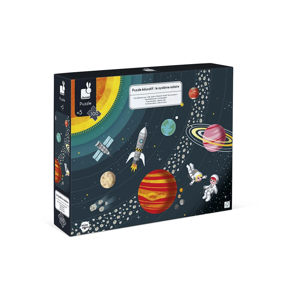 JANOD Solar System Children's 100 Piece Educational Puzzle