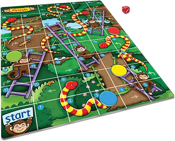 ORCHARD TOYS Jungle Snakes & Ladders Mini Game