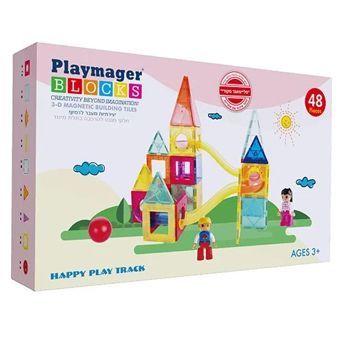 مغناطيسات تركيب الملاهي 48 قطعه من Playmager