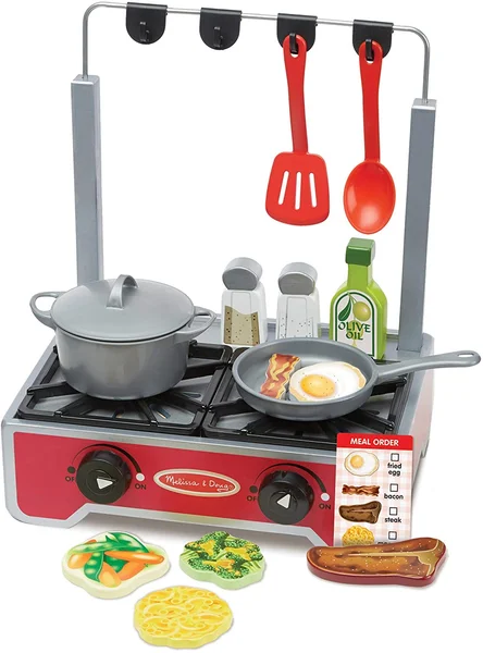 Melissa & Doug Deluxe Wooden Cooktop Set