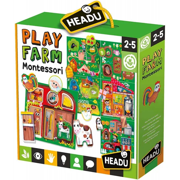 Headu Play Farm Montessori, Multi-Coloured