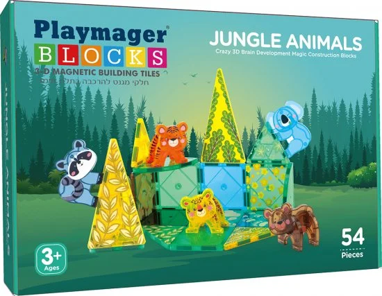 حيوانات الغابه المغناطيسية 54 قطعه من Playmager